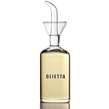 Olietta Tropf- und auslaufsichere Ölflasche aus Glas Ölflasche mit Ausgießer 250ml 0,25l - Ideal zum Ausgießen und Träufeln von Olivenöl und anderen Flüssigkeiten - Leicht zu reinigen