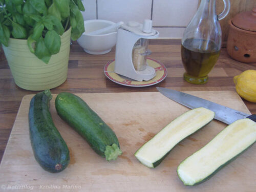 Zucchini vorbereiten