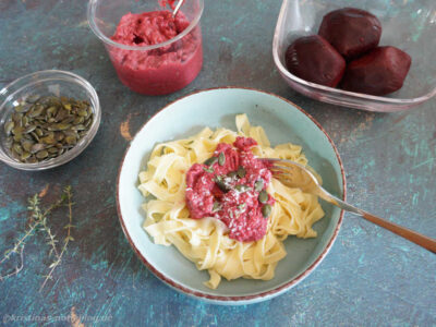 Tagliatelle mit Rote Bete Pesto