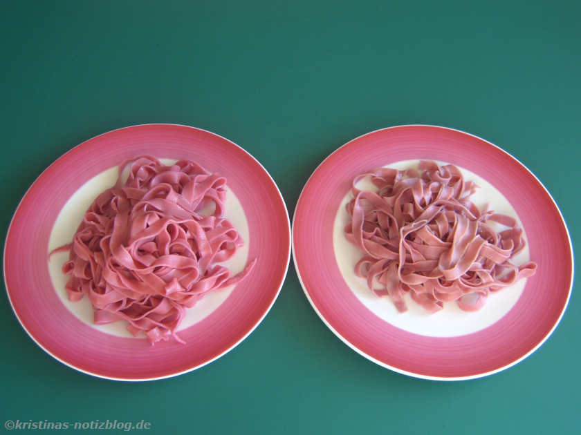 Vergleich rote Tagliatelle