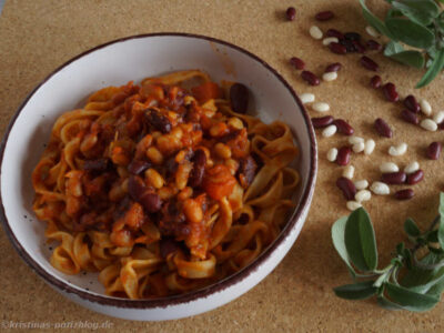 Pasta mit Bohnen